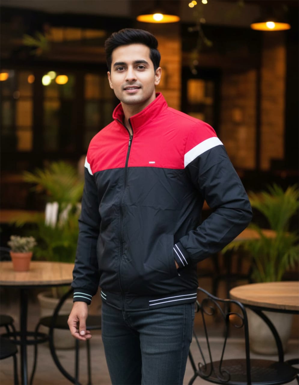 Premium Biker Jacket – Front View